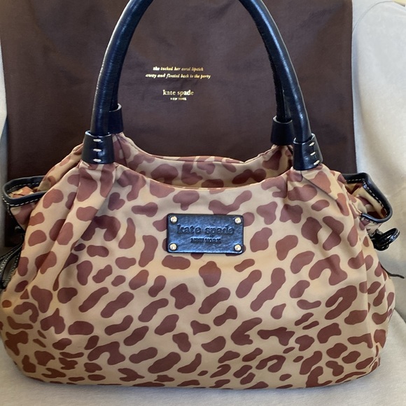kate spade Handbags - Kate Spade Cheetah / Leopard Animal Print Weekender Nylon Shoulder Bag